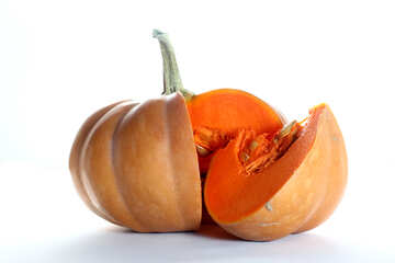 Cut pumpkin isolated №35614