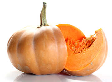 Cut pumpkin isolated №35617