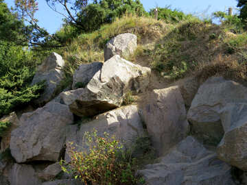 The heap of stones in the landscape design №35992