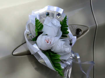 Wedding car decoration №35795
