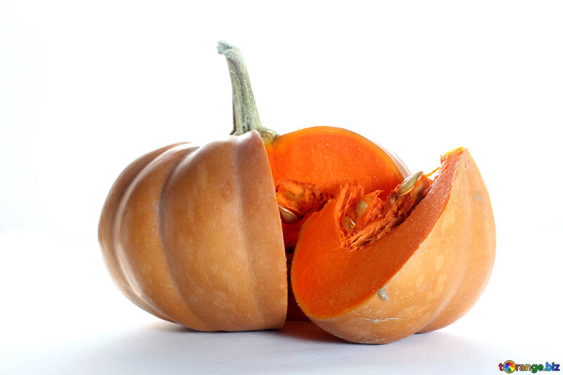 Cut pumpkin isolated №35614