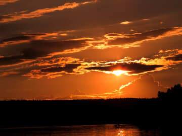 Sonnenuntergang auf dem See №36392