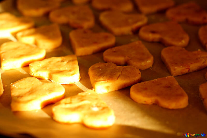 Biscuits en forme de coeurs №36067