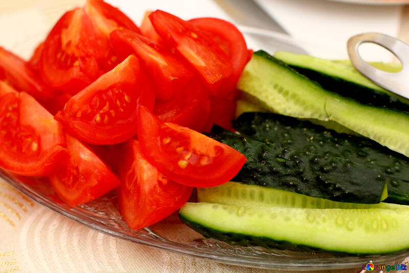 Lazy salad of cucumbers and tomatoes №36289