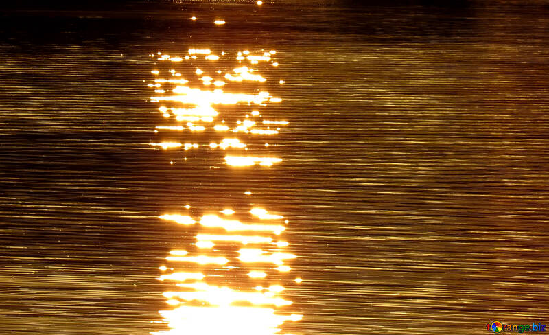 水の上の太陽の反射 №36410