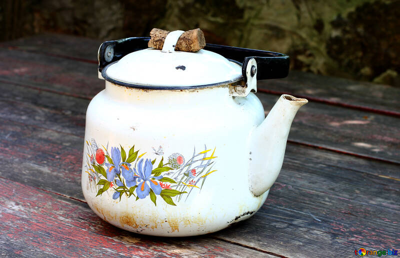 Tea pot with flowers №36195