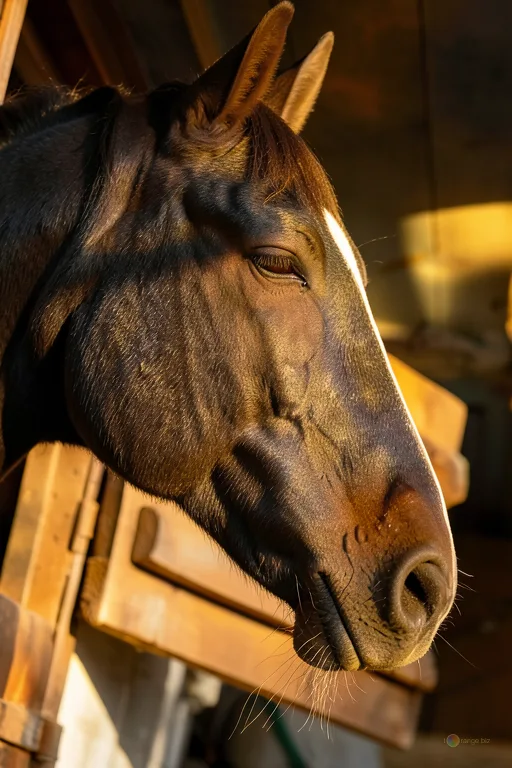 Відреставрована люксова версія Horse stables Horse profile in stable doorway №37206