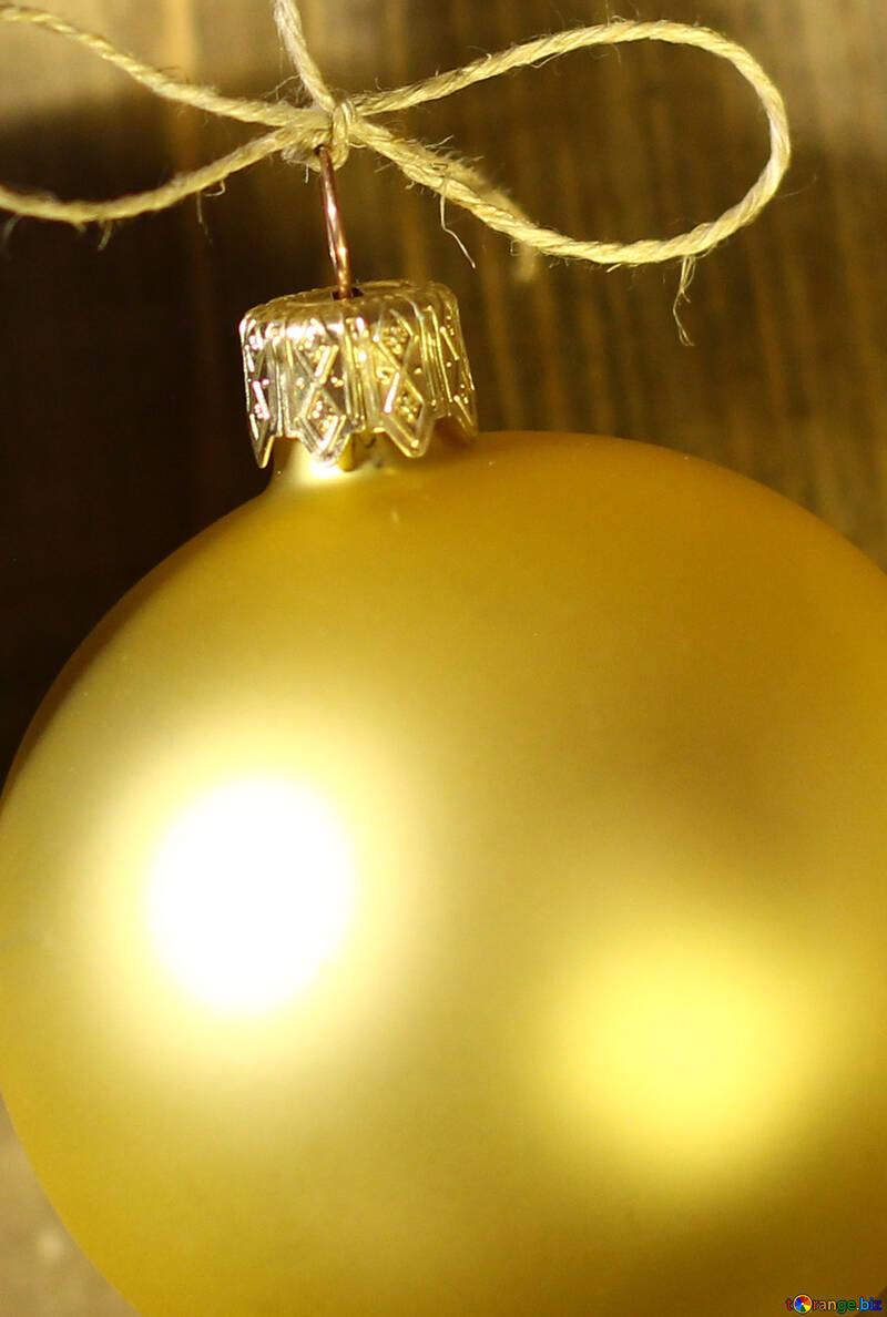 大きな黄色のクリスマス ボール №37831