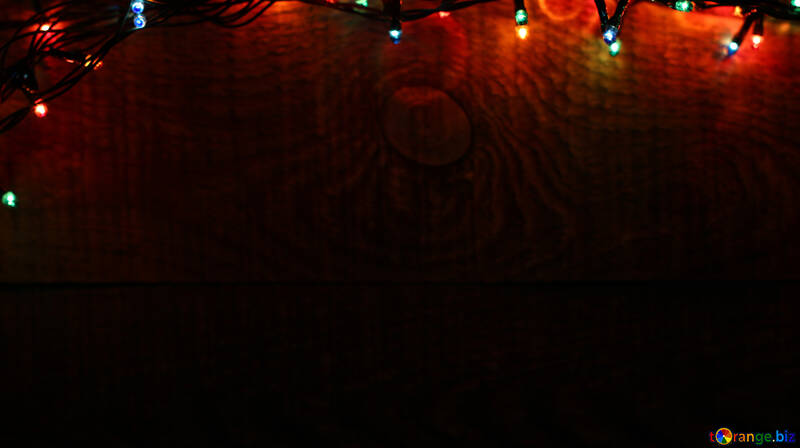 A dark background with Christmas lights №37870