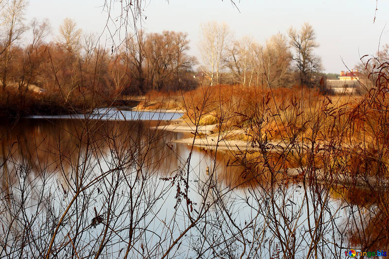 Paisaje de otoño cerca del río №38615