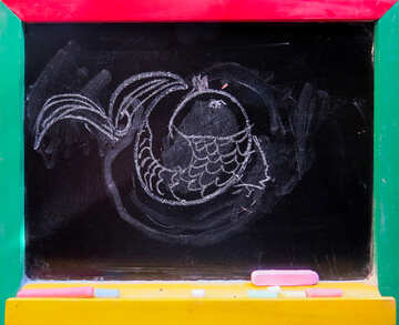 Fish drawing chalk №39208