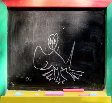 Frog drawing chalk №39199