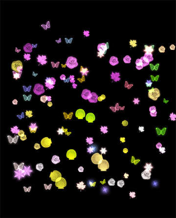 Background of flowers and butterflies №39948
