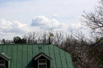 Wetterfahne auf dem Dach №39855