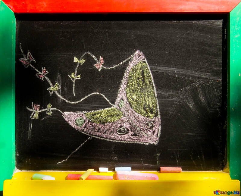 Kite drawing chalk №39192