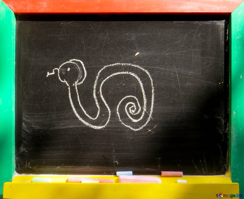 Змія малюнок крейдою №39193