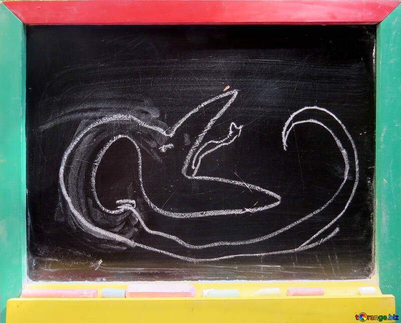 Dibujo de tiza de la serpiente №39205