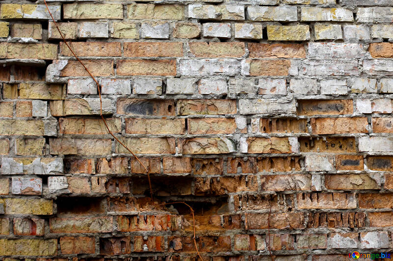The texture of the destroyed brick №39049