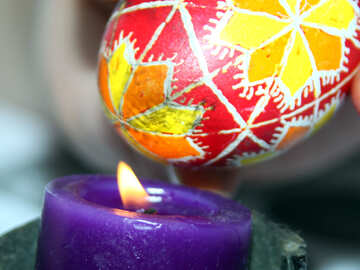 Easter egg wash on the candle №4405