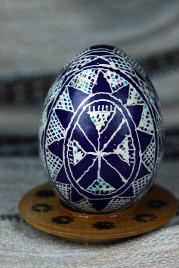 Easter egg. Rake, Grabel`ka. The symbol of rain, fertility. №4375