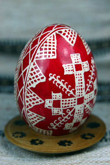 Easter egg. The symbol of the cross, roofs. Amulets. №4369