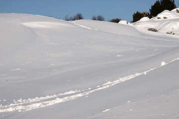 Empreintes de pas dans  neige №4248