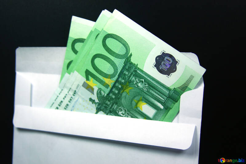 Payment Cash (cash currency). Euros in an envelope. №4724