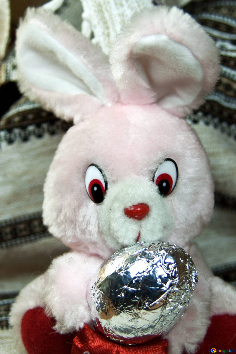 ウサギ を使って チョコレート 卵 №4321