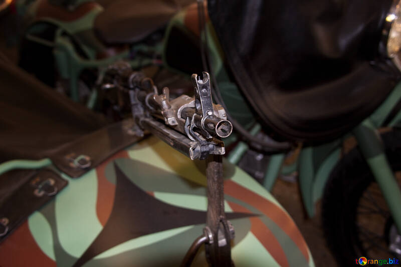 Machine Gun  at  stroller  motorcycle №4436