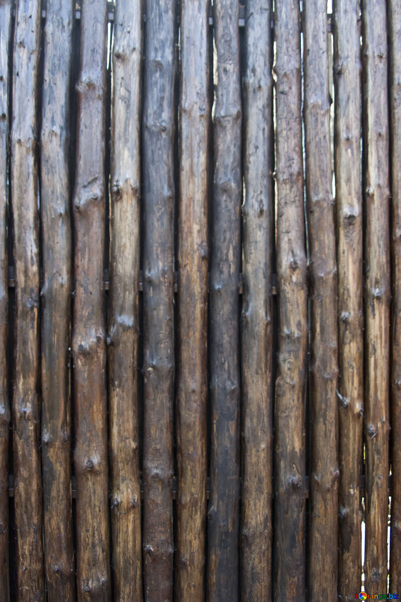 Texture: A fence made of logs №4573