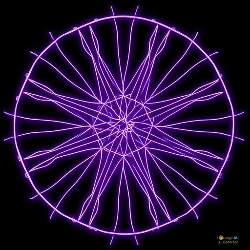 Відреставрована люксова версія Glowing circle pattern Glowing purple circular pattern №40034