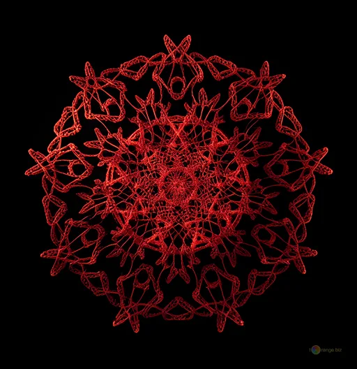 Відреставрована люксова версія Struttura del reticolo di frattalo rosso №40436