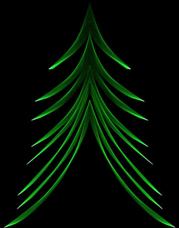 Stylish green Christmas tree ornament  №40645