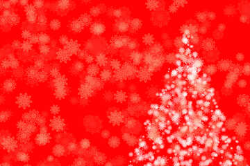 Schneeflocken und Weihnachtsbaum Clipart Weihnachten №40668