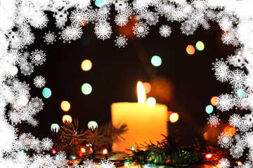 Background Christmas candle snowflake