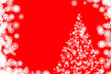 Hintergrund-Clipart-Weihnachtsbaum mit Schneeflocken №40696
