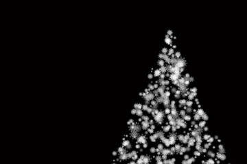 Clipart Christmas tree from snowflakes №40850