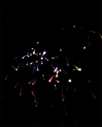 Feuerwerk fliegen in verschiedene Richtungen №40014