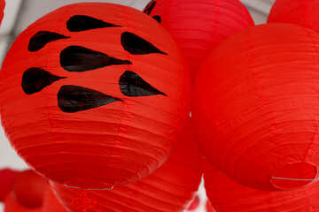 Round paper lanterns №40906