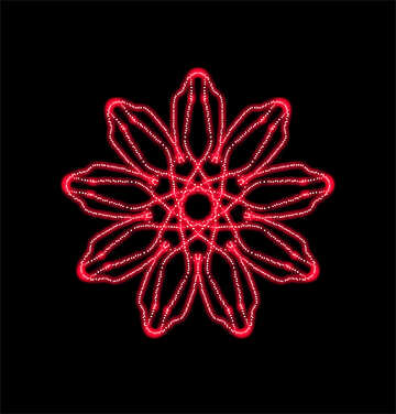 赤い花のパターン №40404