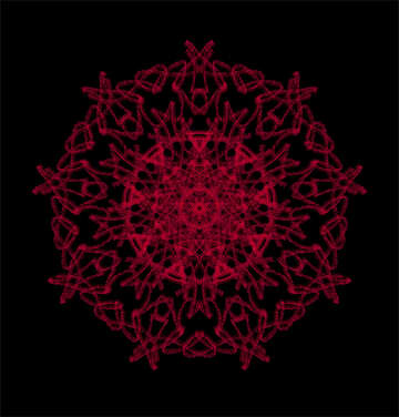 Textura de patrón fractal rojo №40436