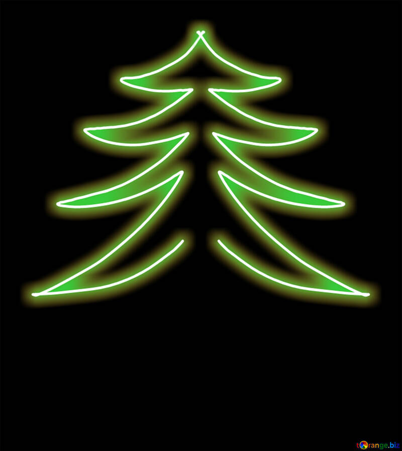 Pattern green Christmas tree №40647