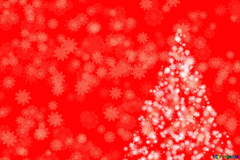 Flocos de neve e árvore de Natal clipart de Natal №40668