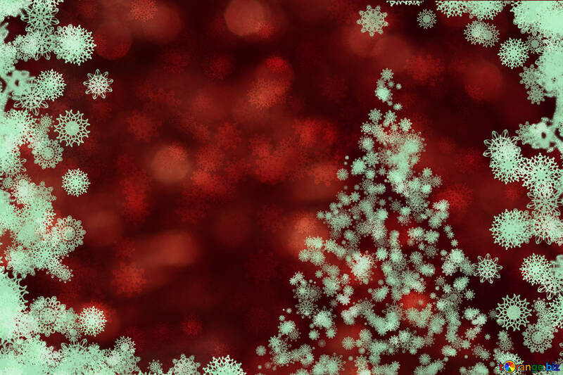雪のツリーに暗いクリスマス背景 №40733