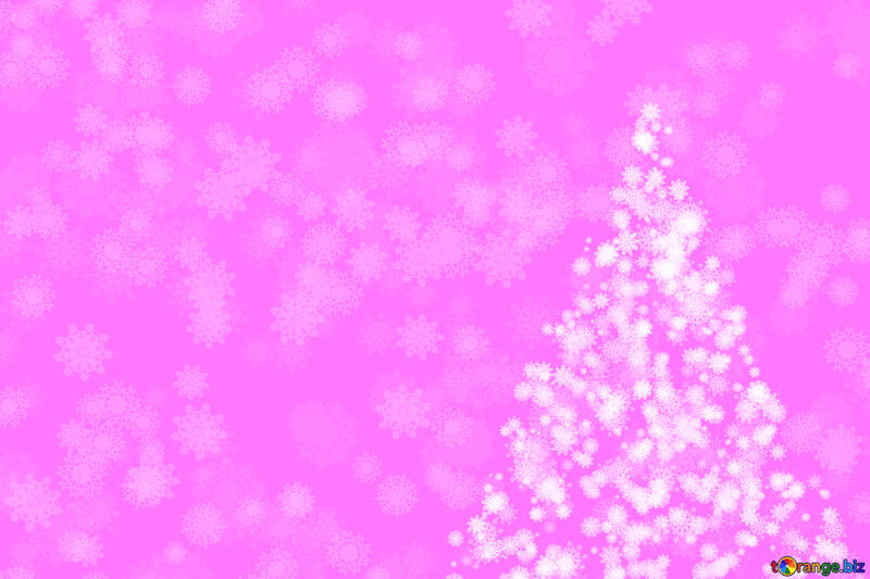 Schneeflocken und Weihnachtsbaum clipart №40669