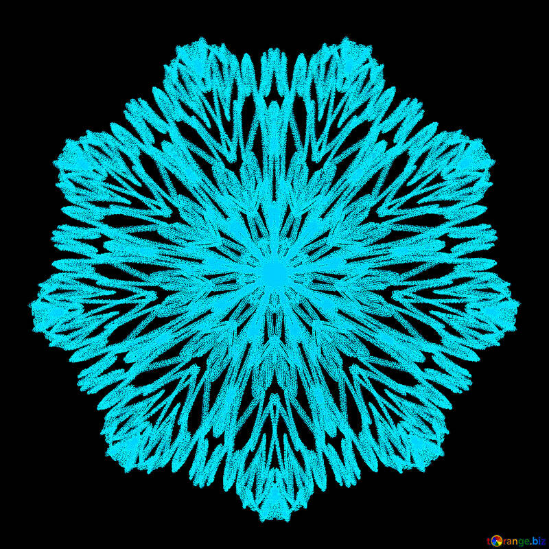 Ornament snowflake pattern element №40254