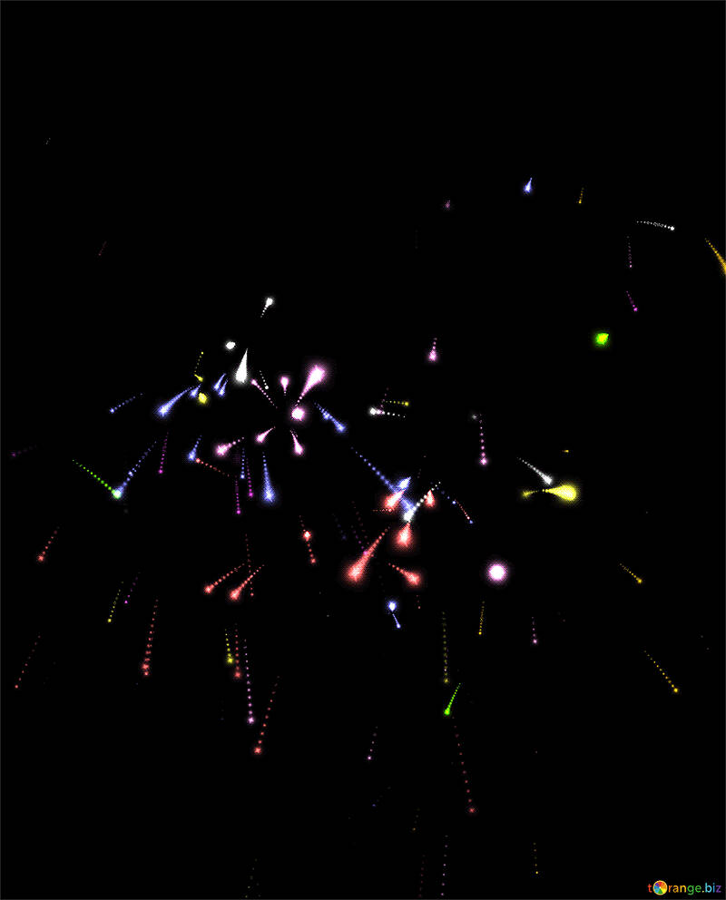 Feuerwerk fliegen in verschiedene Richtungen №40014
