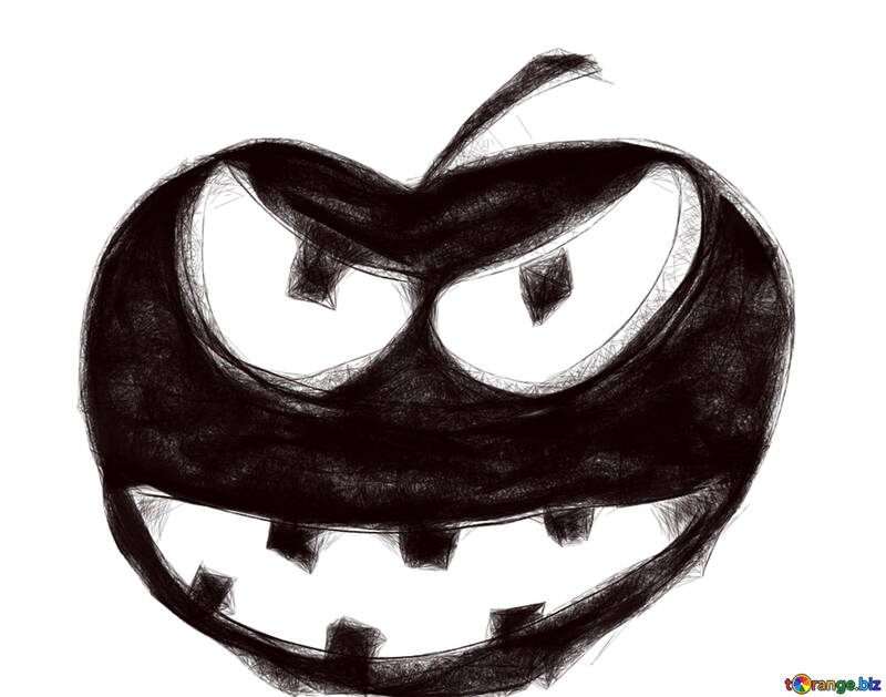 Clipart for Halloween evil pumpkin №40482