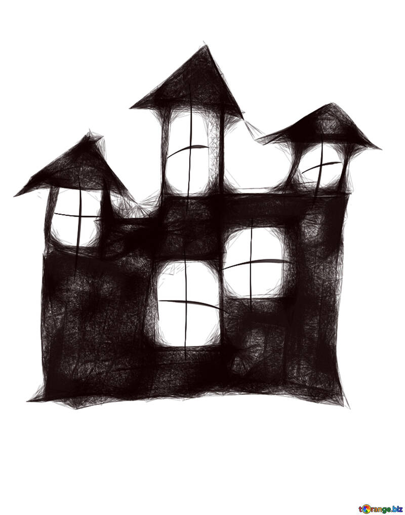 Clipart for halloween scary house №40488