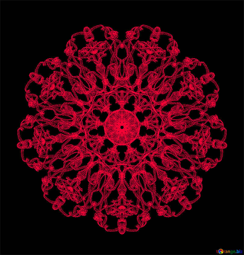 Elemento de ornamento padrão vermelho №40273